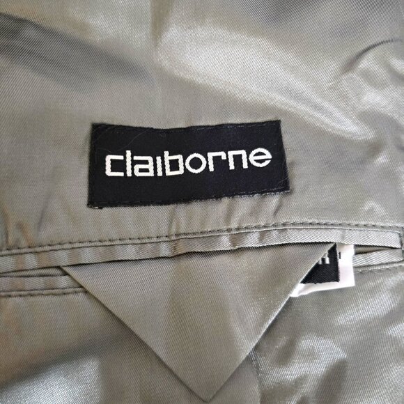 Claiborne NWT Gray Linen Blend Single Breasted Sports Coat Blazer Sz 38R - Picture 11 of 12